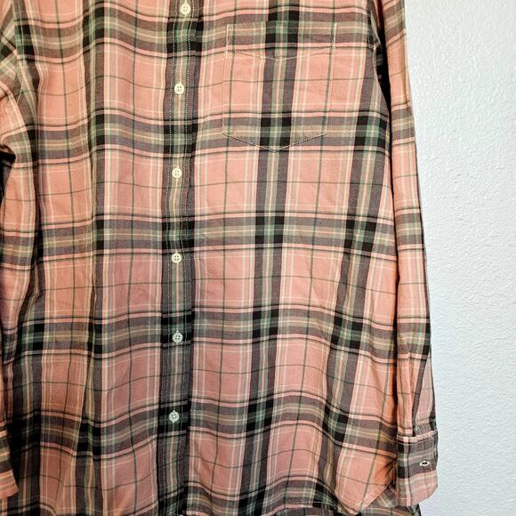Lauren Ralph Lauren Blouse Womens XM Pink Plaid Long Sleeve Button Up Flannel - Picture 3 of 8